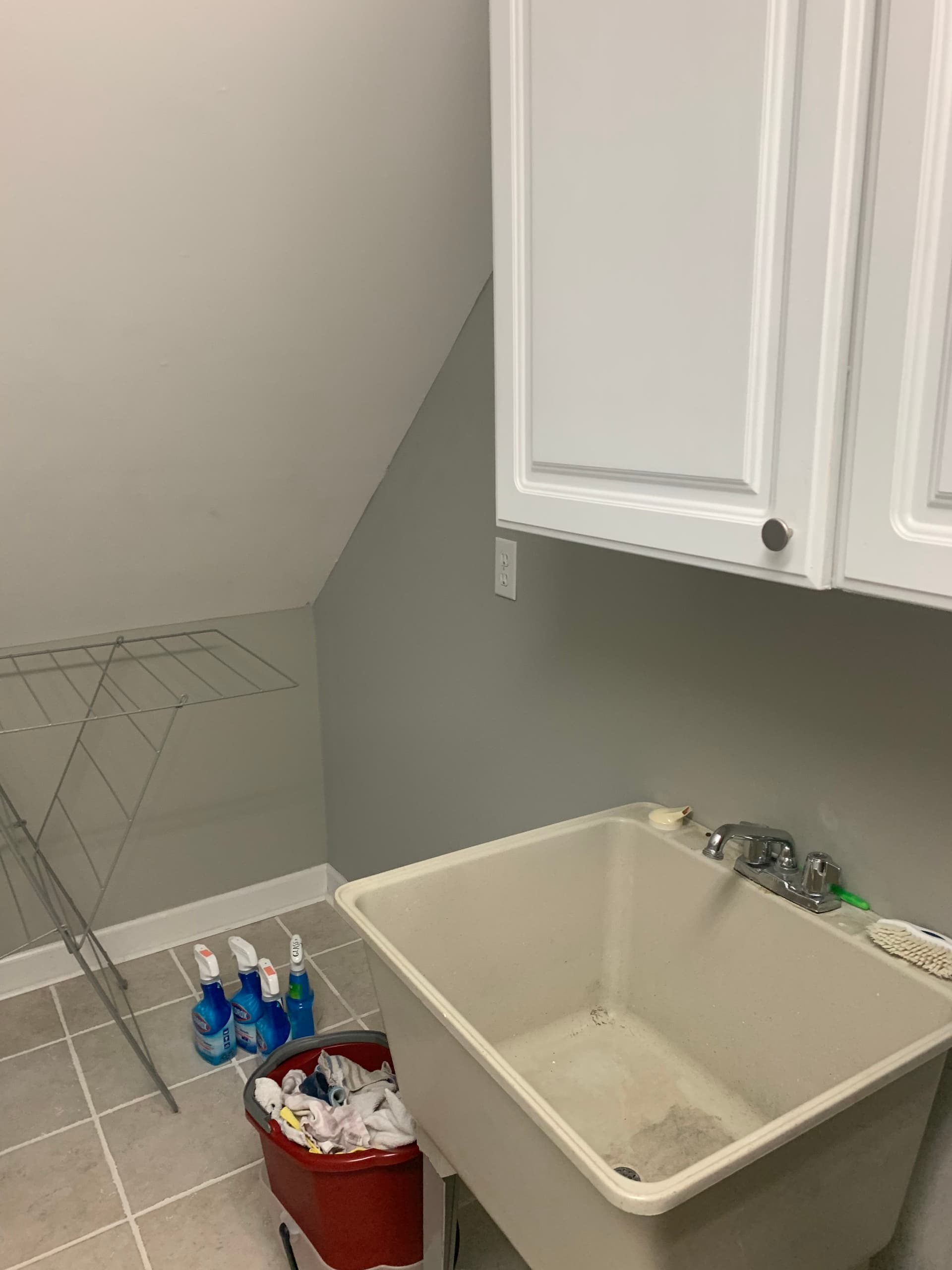 Upstairs Utility Room Converted Into a Full Bathroom image