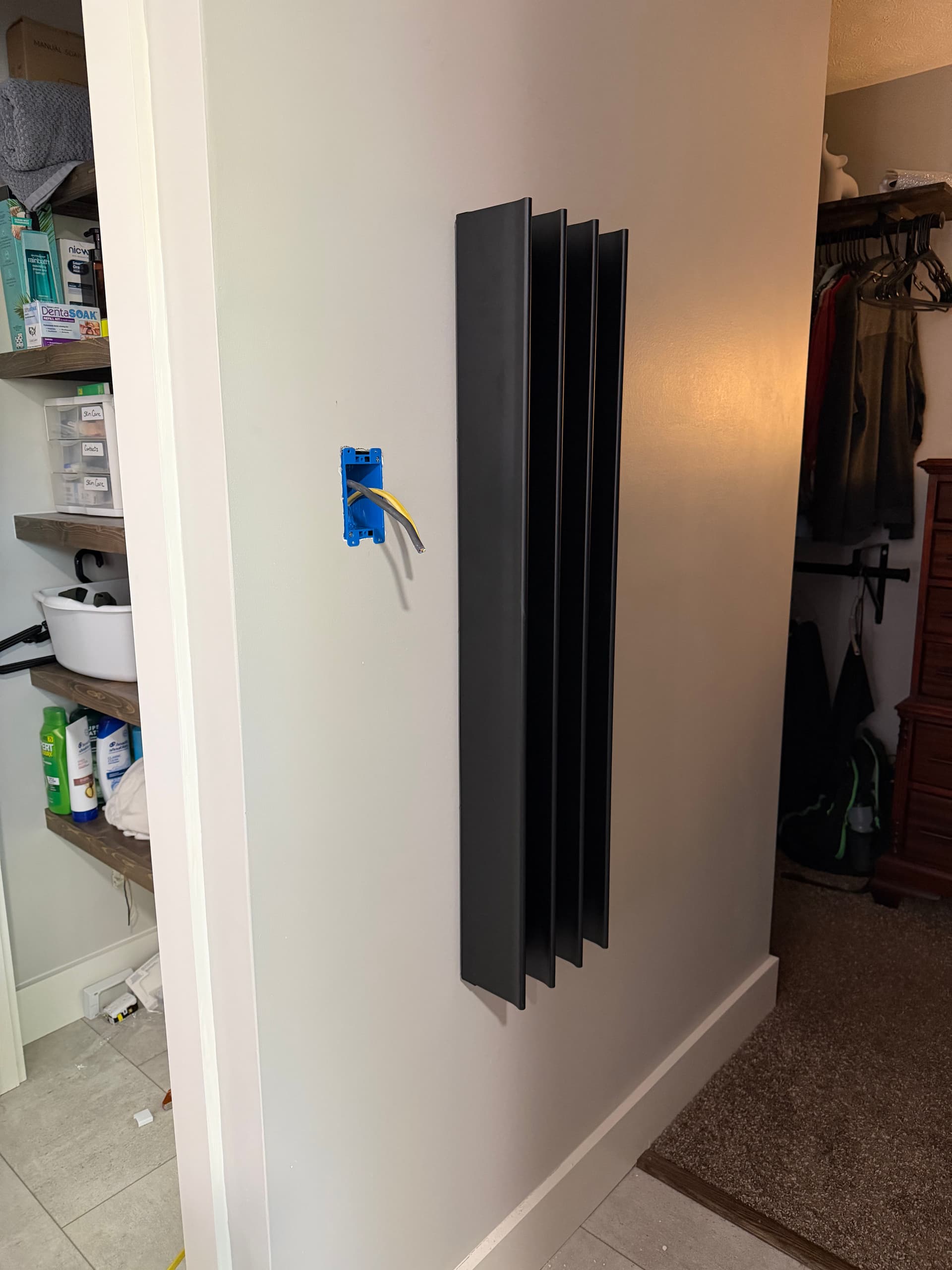 Gallery photos for Efficient Towel Heater Installation with Timer Switch: Image #1