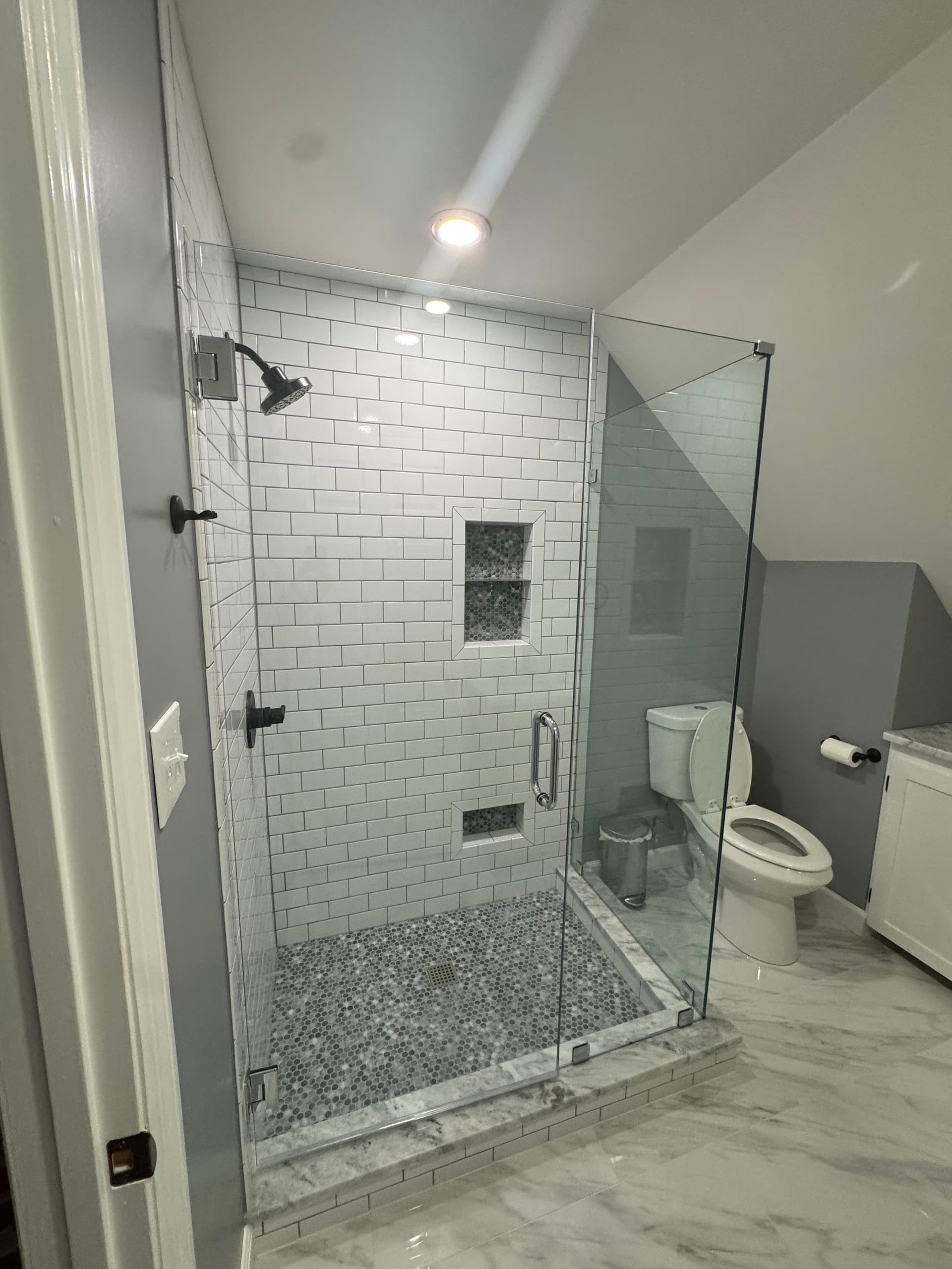 Gallery photos for Upstairs Utility Room Converted Into a Full Bathroom: Image #3