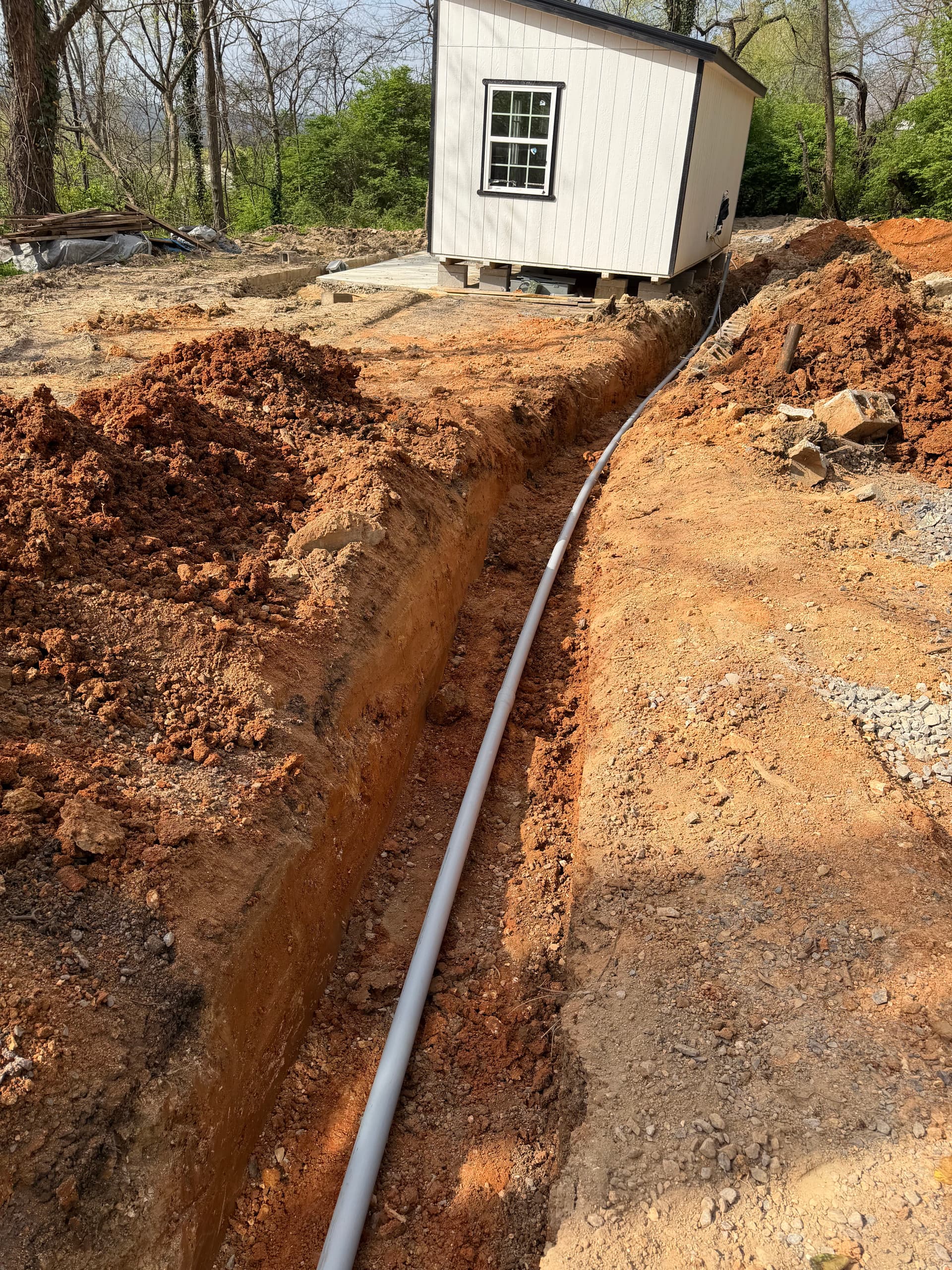 Gallery photos for Underground Utility Installation for Knox County Tiny Home: Image #1